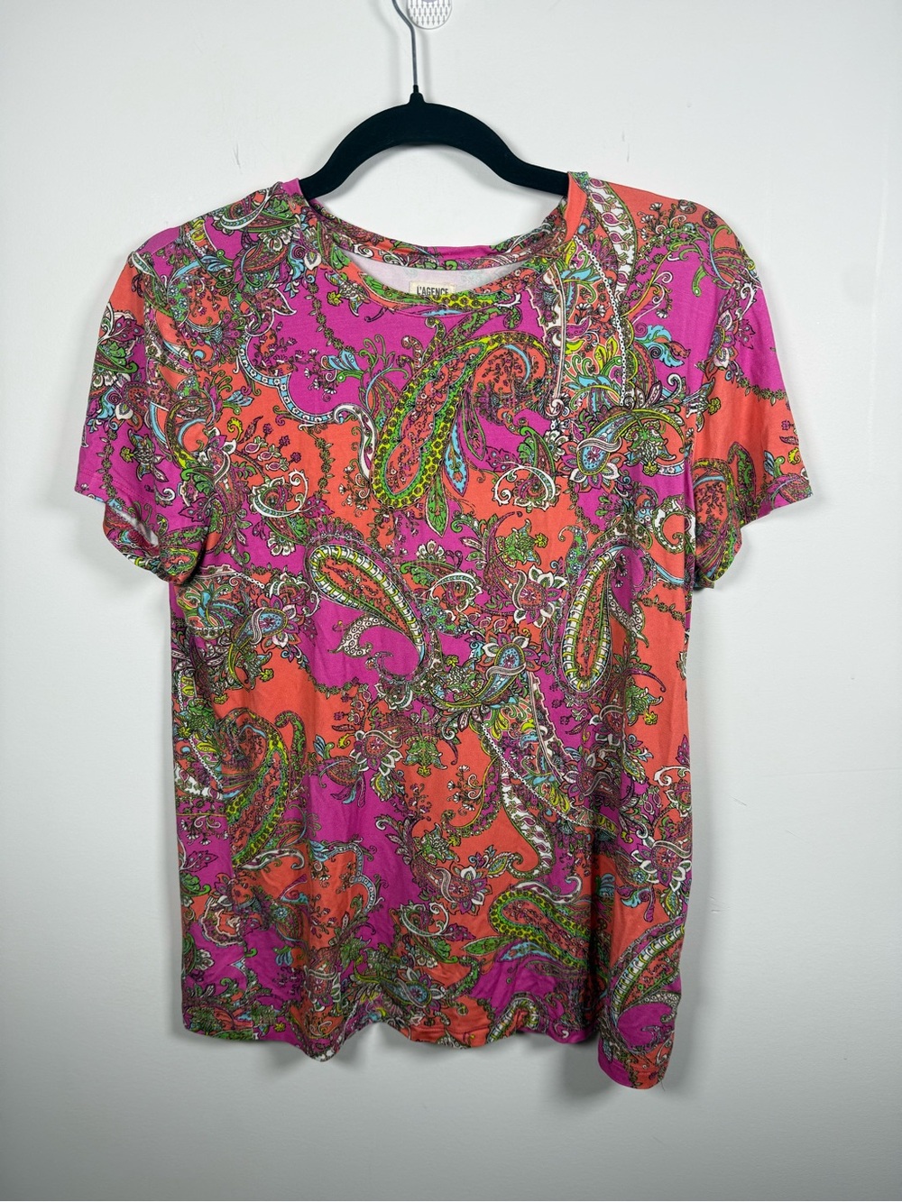 L’AGENCE | Ressi Rhodamine Pop Paisley Tee Size XL